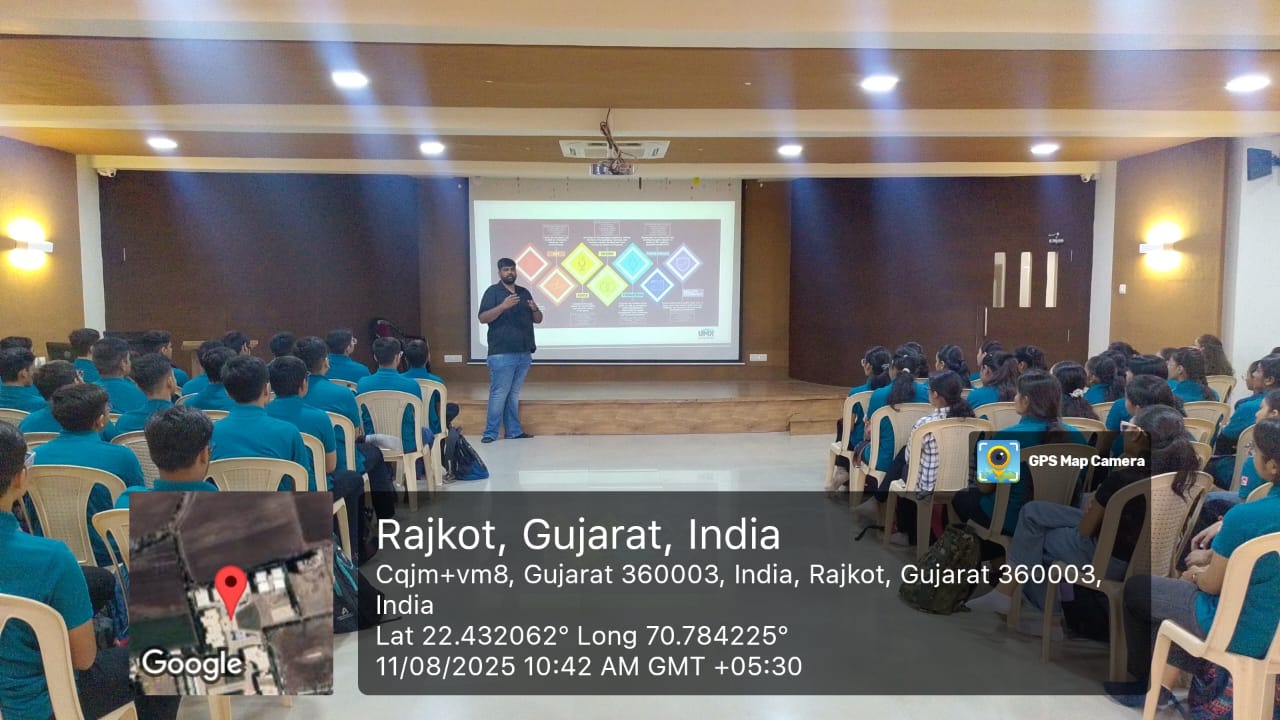 Photos of Alumnus Dakshil Mehta Inspires Darshan University Students Through “Gameologiya”