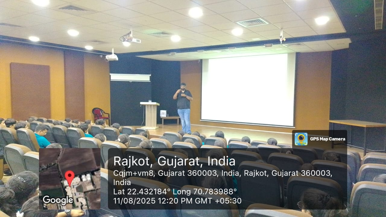 Photos of Alumnus Dakshil Mehta Inspires Darshan University Students Through “Gameologiya”