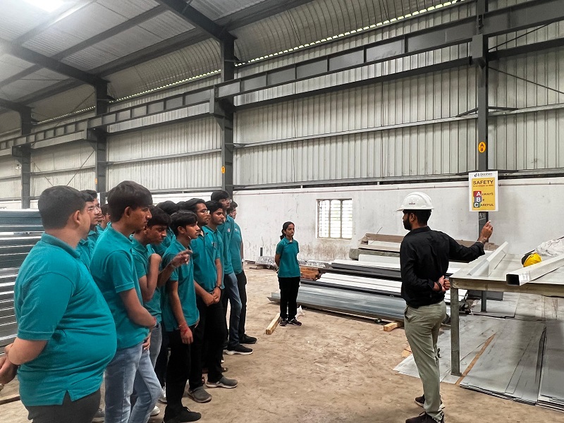 Photos of Industrial Visit for 1st Semester Students at Darshan Steel Infrastructure