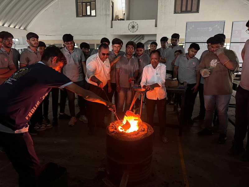Photos of Hands-on Practice of Sand-Casting Process