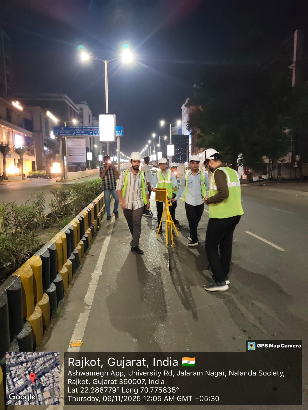 Photos of Bituminous Re-Carpeting and Thickness Designing Survey Work at Ward No. 8