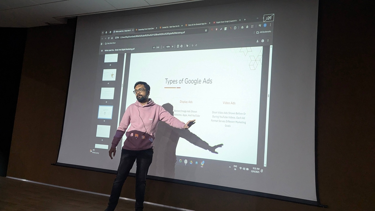 Photos of Workshop on Digital Marketing