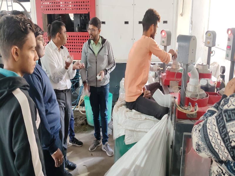 Photos of Industrial Learning Session for Plastic Processes at Waterjet Polymers Pvt. Ltd., Neknam