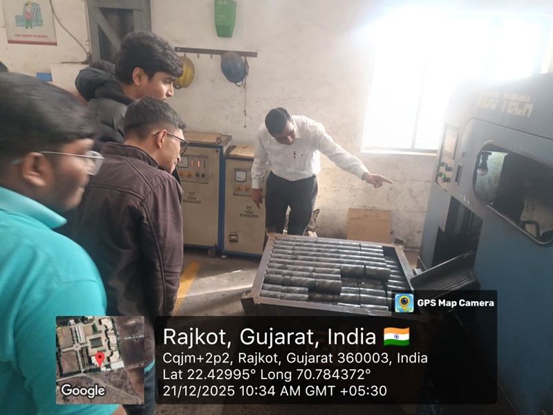 Photos of Industrial Learning Session for Forging Processes at Creative Forge Pvt. Ltd. , Shapar