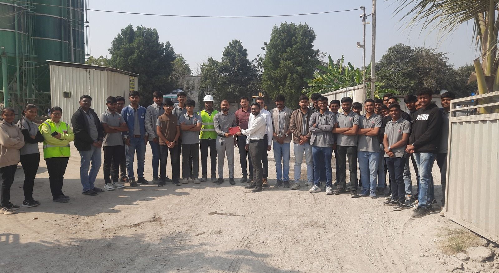 Photos of 4th semester students of diploma in civil engineering visited Ultratech RMC Plant