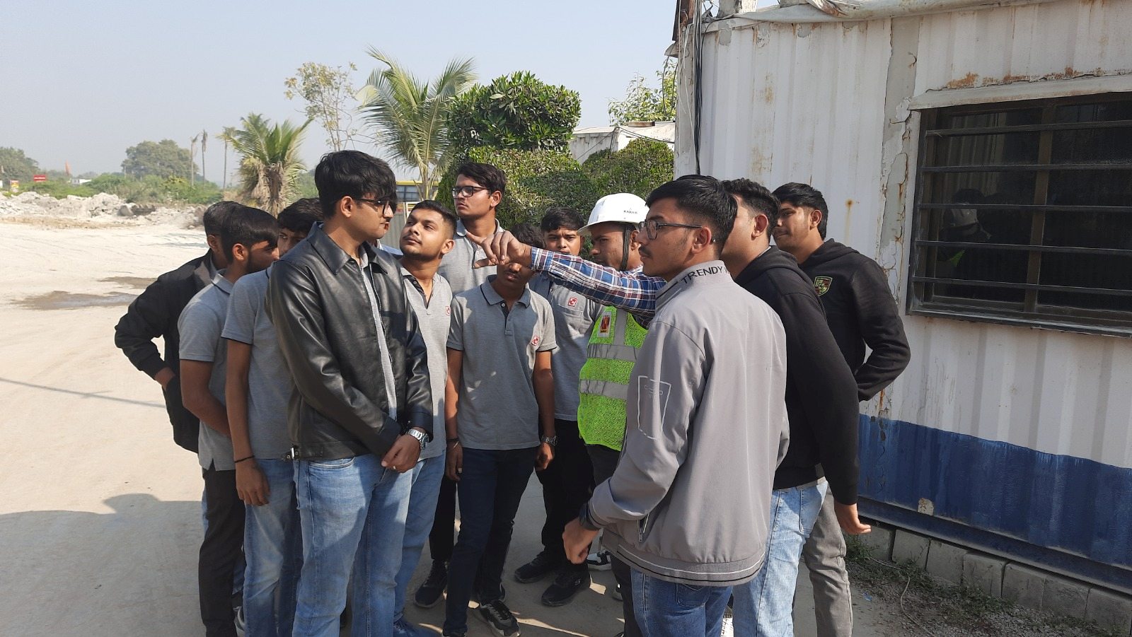 Photos of 4th semester students of diploma in civil engineering visited Ultratech RMC Plant