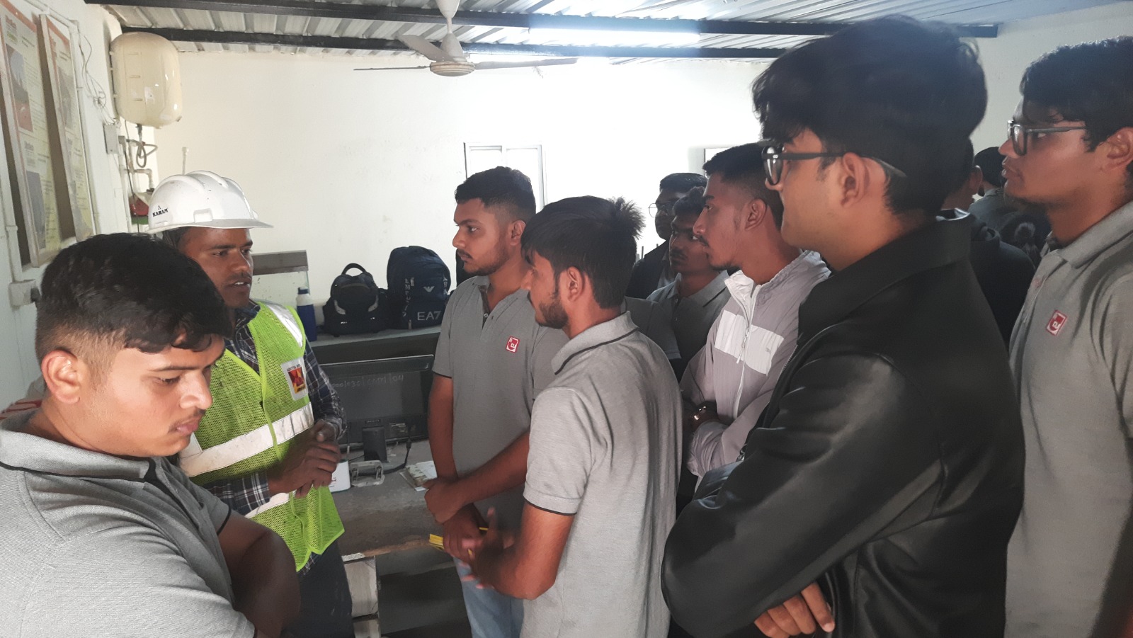 Photos of 4th semester students of diploma in civil engineering visited Ultratech RMC Plant