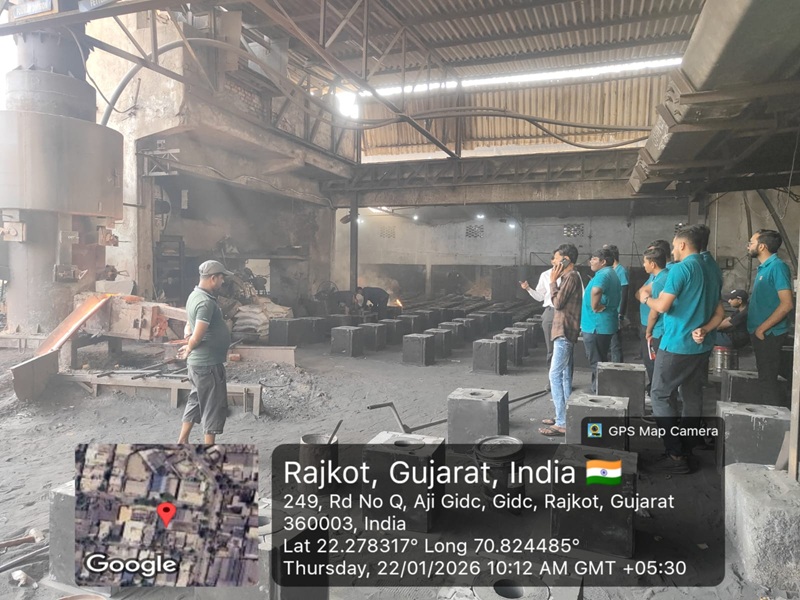 Photos of Industrial Learning Session for Casting Processes at New Ramesh Industries, Rajkot