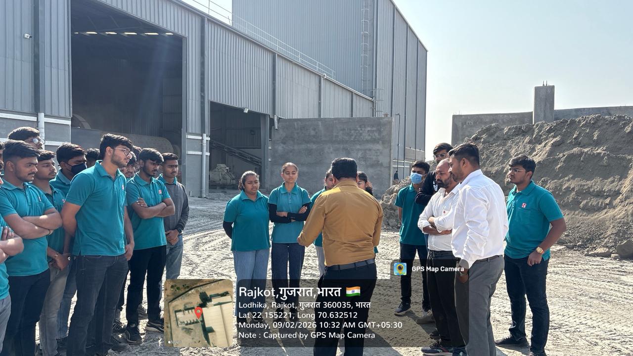 Photos of B.Tech Civil Engineering Students Explore Modern Construction Practices at AJ SmartBuild AAC Plant