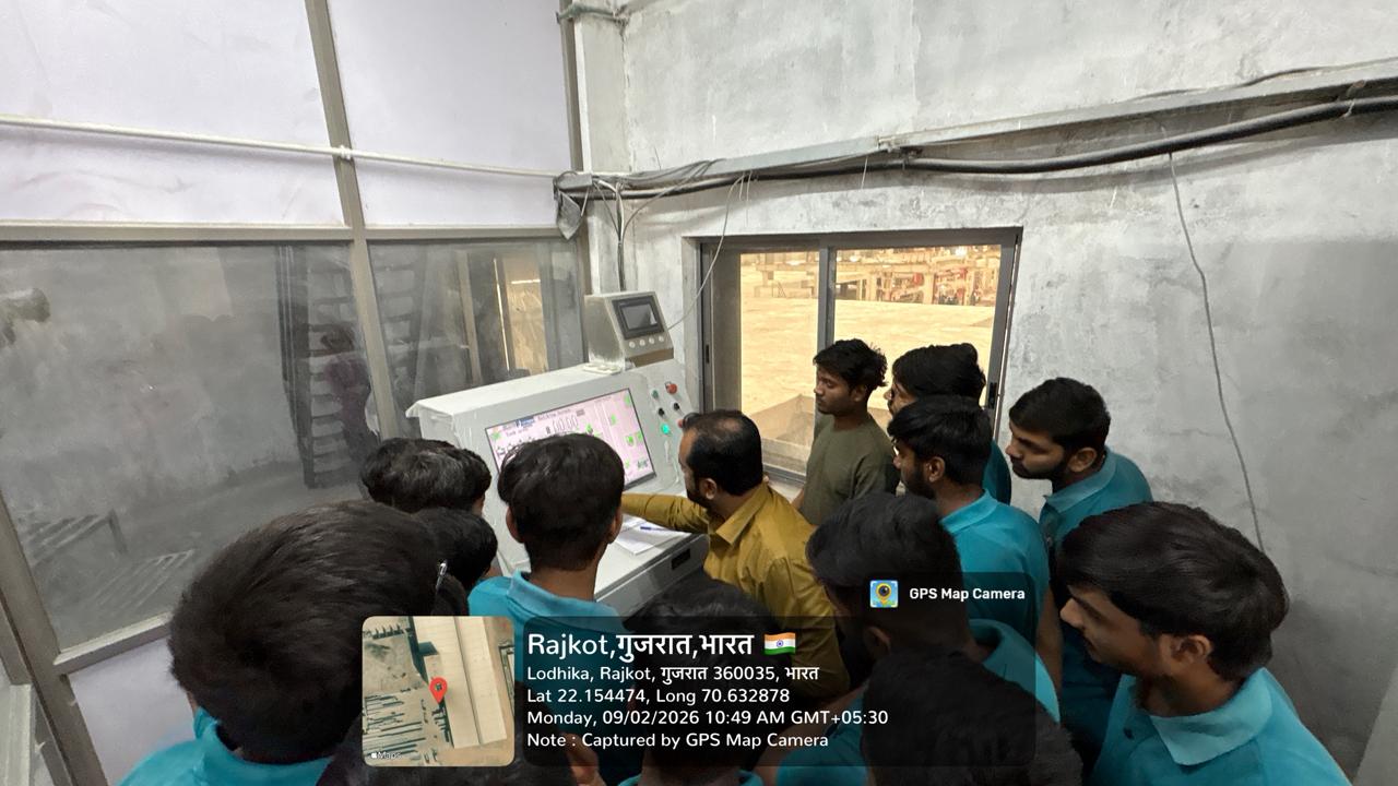 Photos of B.Tech Civil Engineering Students Explore Modern Construction Practices at AJ SmartBuild AAC Plant