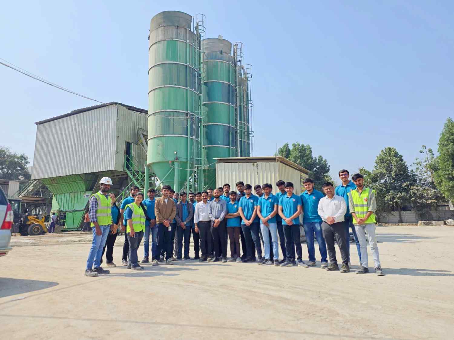 Photos of B.Tech Civil Engineering Students Visit UltraTech Cement RMC Plant for Practical Industry Exposure