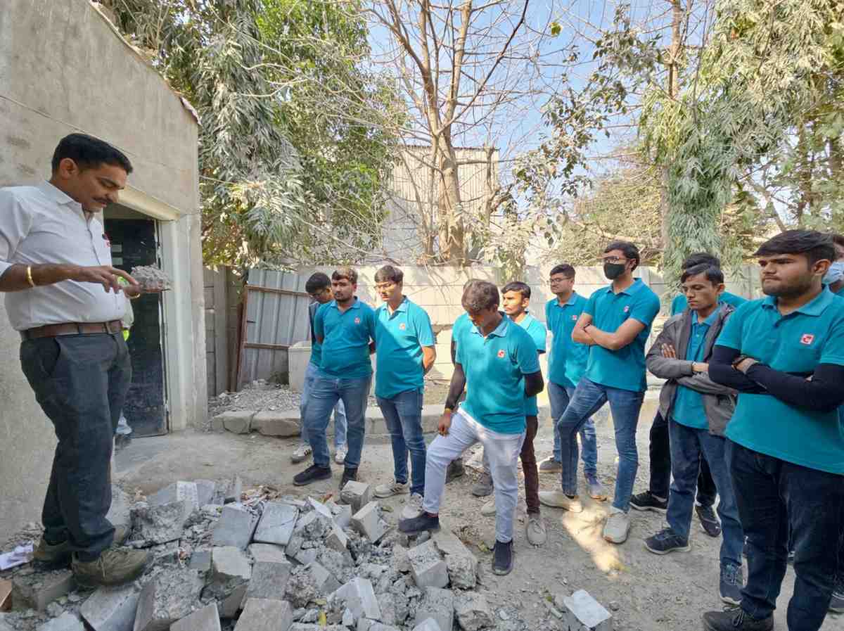 Photos of B.Tech Civil Engineering Students Visit UltraTech Cement RMC Plant for Practical Industry Exposure