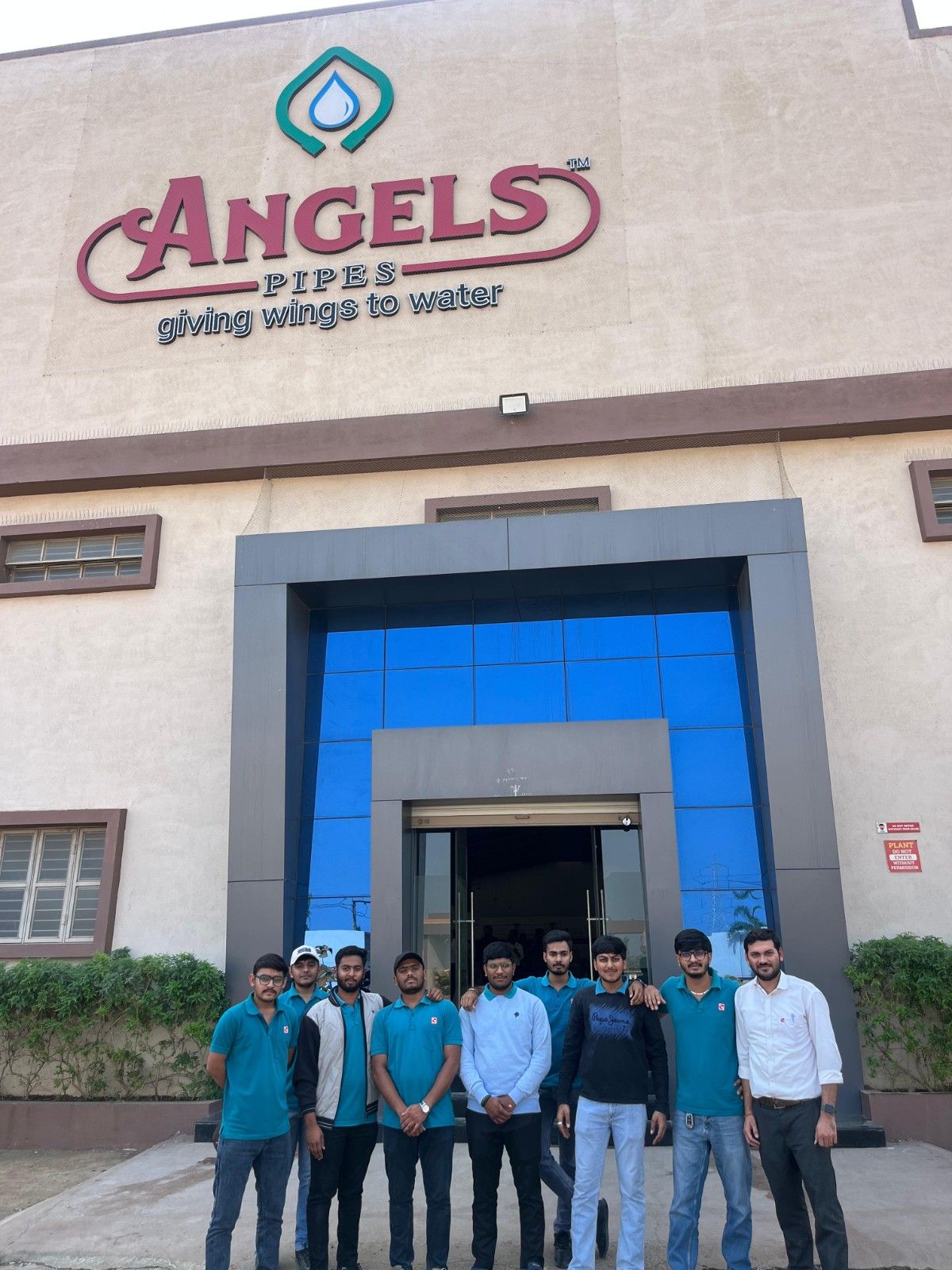 Photos of B.Tech Civil Engineering Students Visit Angels Pipes Manufacturing Plant for Industrial Exposure