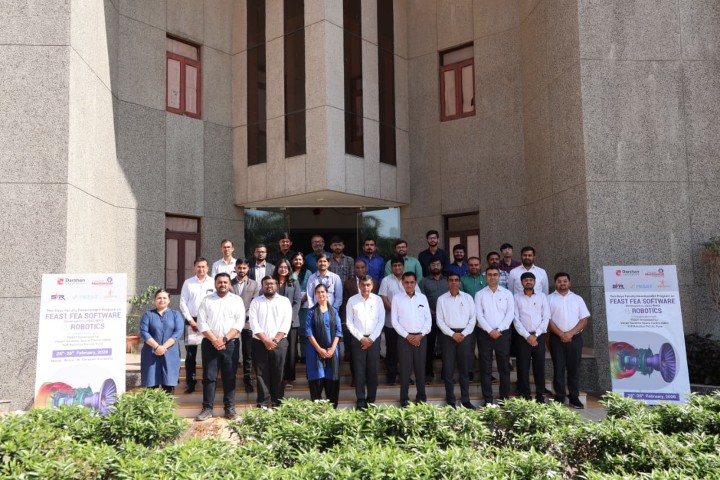 Photos of Faculty Development Program on FEAST FEA Software & Robotics