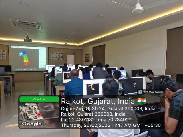 Photos of Faculty Development Program on FEAST FEA Software & Robotics